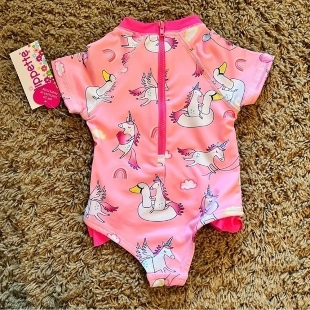 💚 NWT! Wippette infant unicorn one piece swim suit